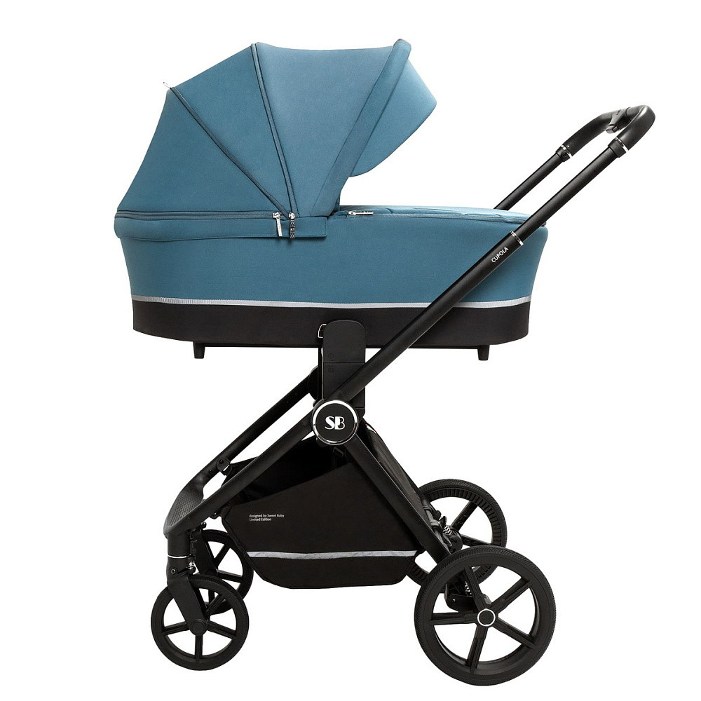 Коляска 4 в 1 Sweet Baby Cupola New + автокресло Elegante Plus с базой i-Size ISOFIX DK780 Ocean Green