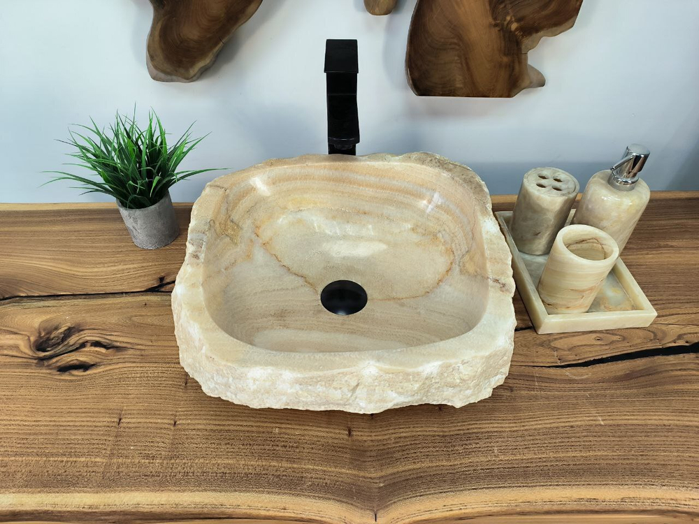 Раковина из оникса Erozy Natural EO-65760 40х40х15 из натурального камня