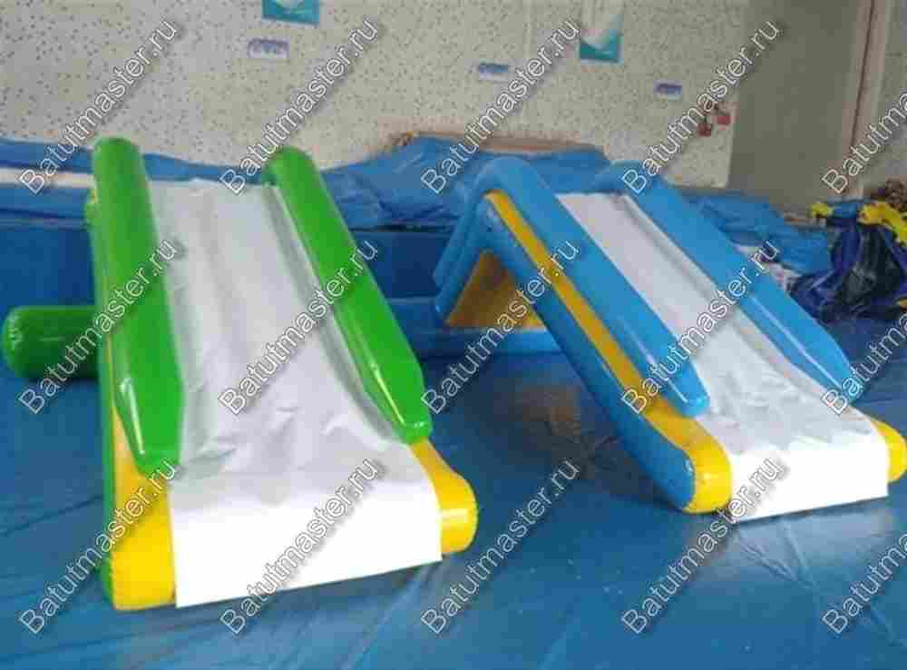 Надувная прямая водная горка «Малышка», синий, 3*1*2 м