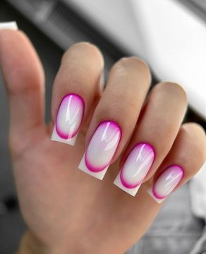 Слайдеры для дизайна ногтей французский градиент SD 19-27 красный