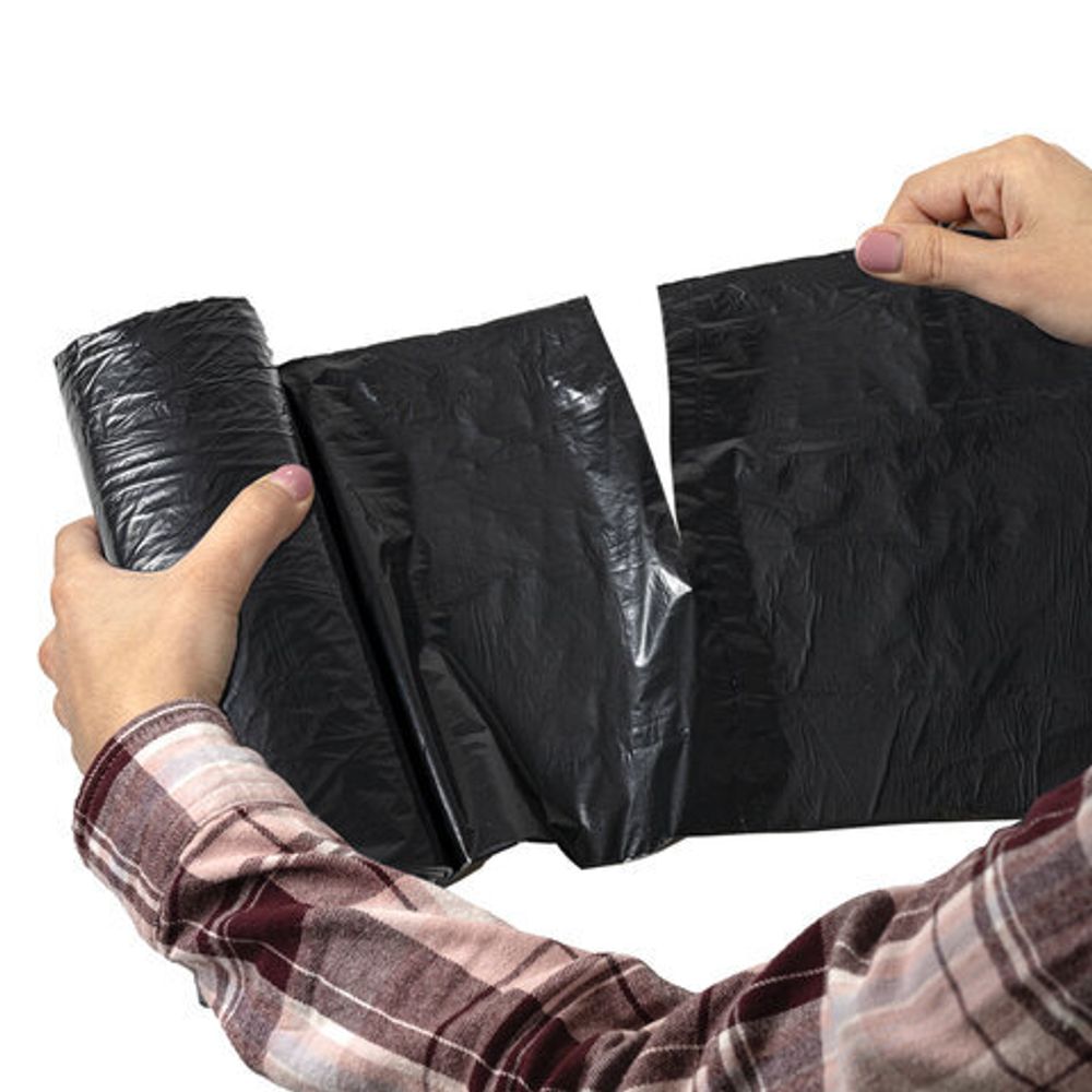 Мешки для мусора 190 л черные в рулоне 10 шт., 23 мкм, 90х120 см, ЛЮБАША ", 607681