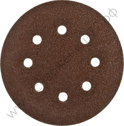 Круг шлифовальный ЗУБР ″СТАНДАРТ″ из абразивной бумаги на велкро основе, 6 отв., Р60, 150мм, 5шт