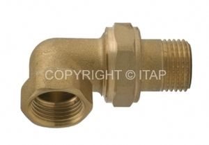 Разъёмные соединения угловые Itap 152 латунные