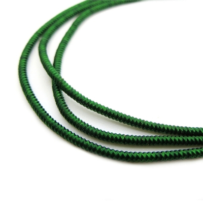 Канитель мягкая, гладкая, KAN/MF, 1 мм, глянец, насыщенно-зеленый