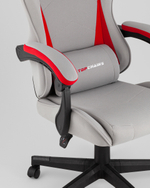 Кресло спортивное TopChairs Phantom ткань серо-красный