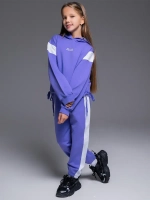 Спортивный голубой костюм для девочки