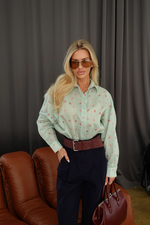 Рубашка из тонкого батиста с принтом