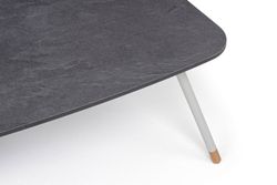 "Верона" журнальный стол из HPL 120х65, H40, каркас светло-серый (RA L7035) муар, цвет столешницы "серый гранит"