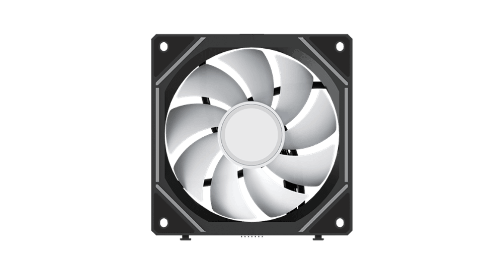 Вентилятор для корпуса Ocypus Gamma F12 UNI BK ARGB 1x(123x120x25mm), 800-1800 RPM Черный