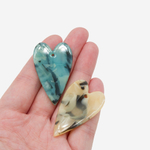 Подвеска "Сердце", 41,5*26мм, бежевый акрил