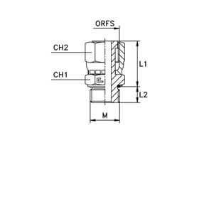 Штуцер FH D16 ORFS 1 - 22x1.5 (обжатая гайка)