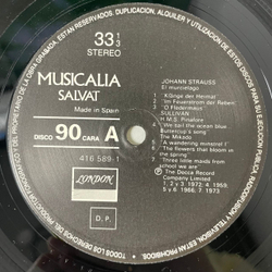 Винтажная виниловая пластинка LP Сборник Оперетт Musicalia 61. La Opereta II (Испания 1987)