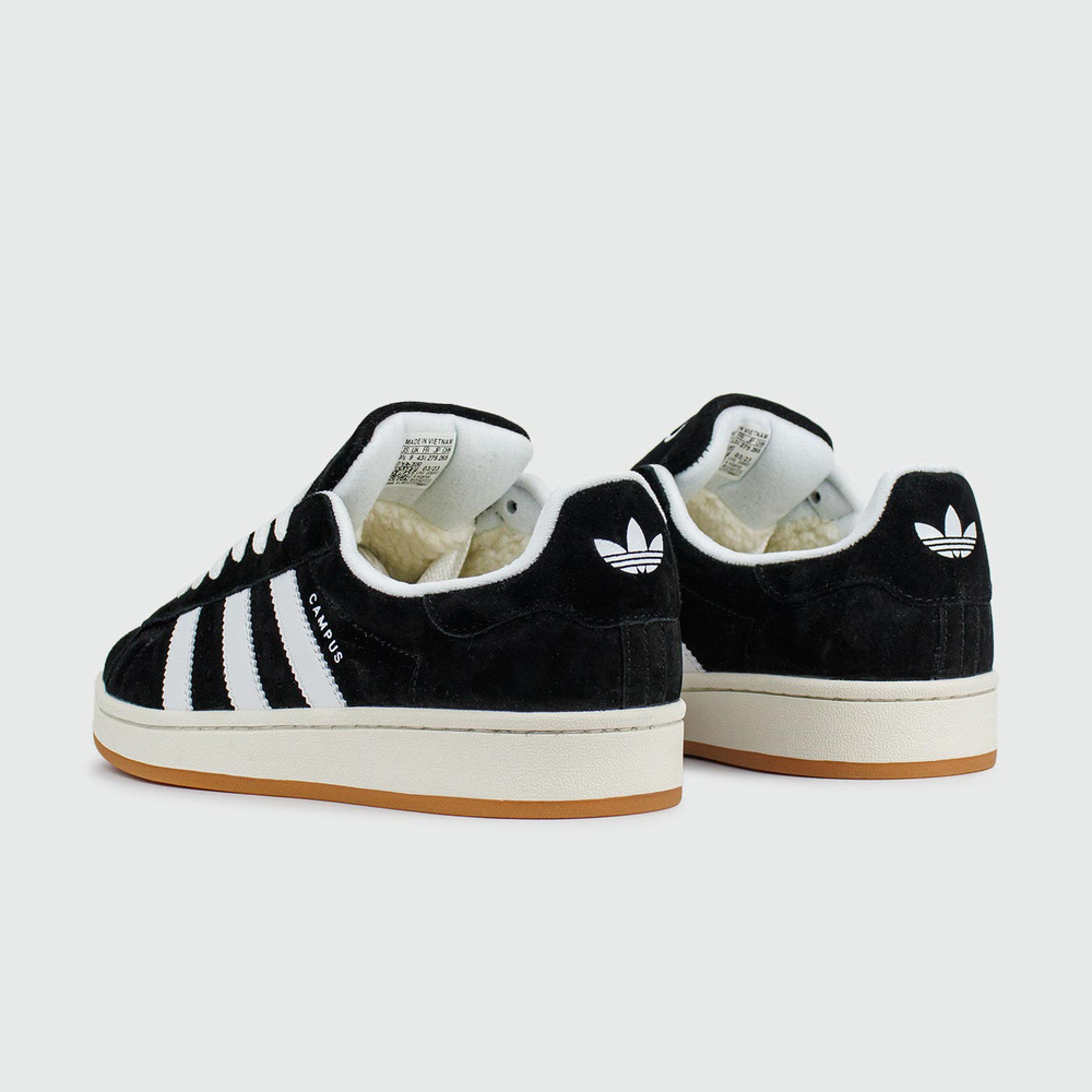 Кроссовки Adidas Campus 00s Black White with Fur