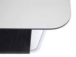 "Глория" журнальный стол 90х50см из HPL, цвет молочный