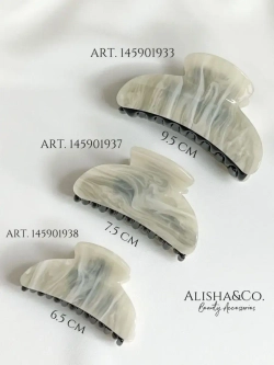 Аксессуар для волос Заколка Крабик маленький Marble Shell