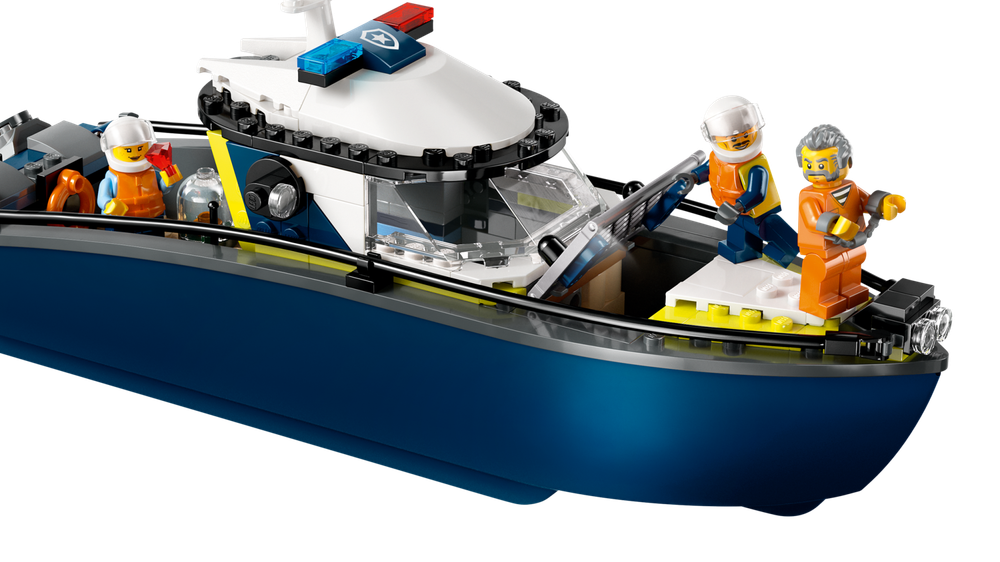 Конструктор Лего Сити Погоня на полицейском катере 60456 | LEGO City Police Boat Chase | игровой набор 264 детали 6+