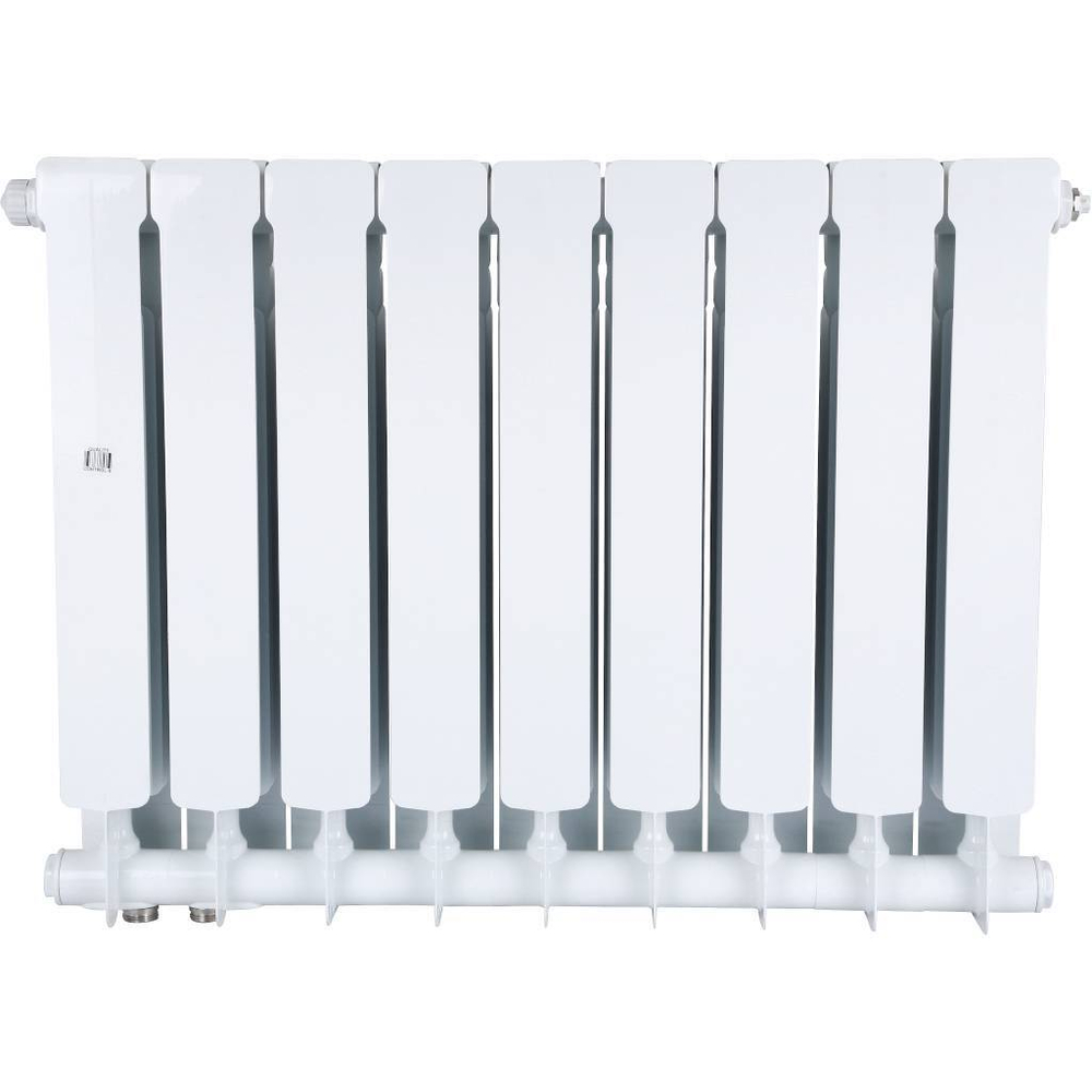 STOUT Space 500 9 секции радиатор биметаллический нижнее правое подключение RAL9016