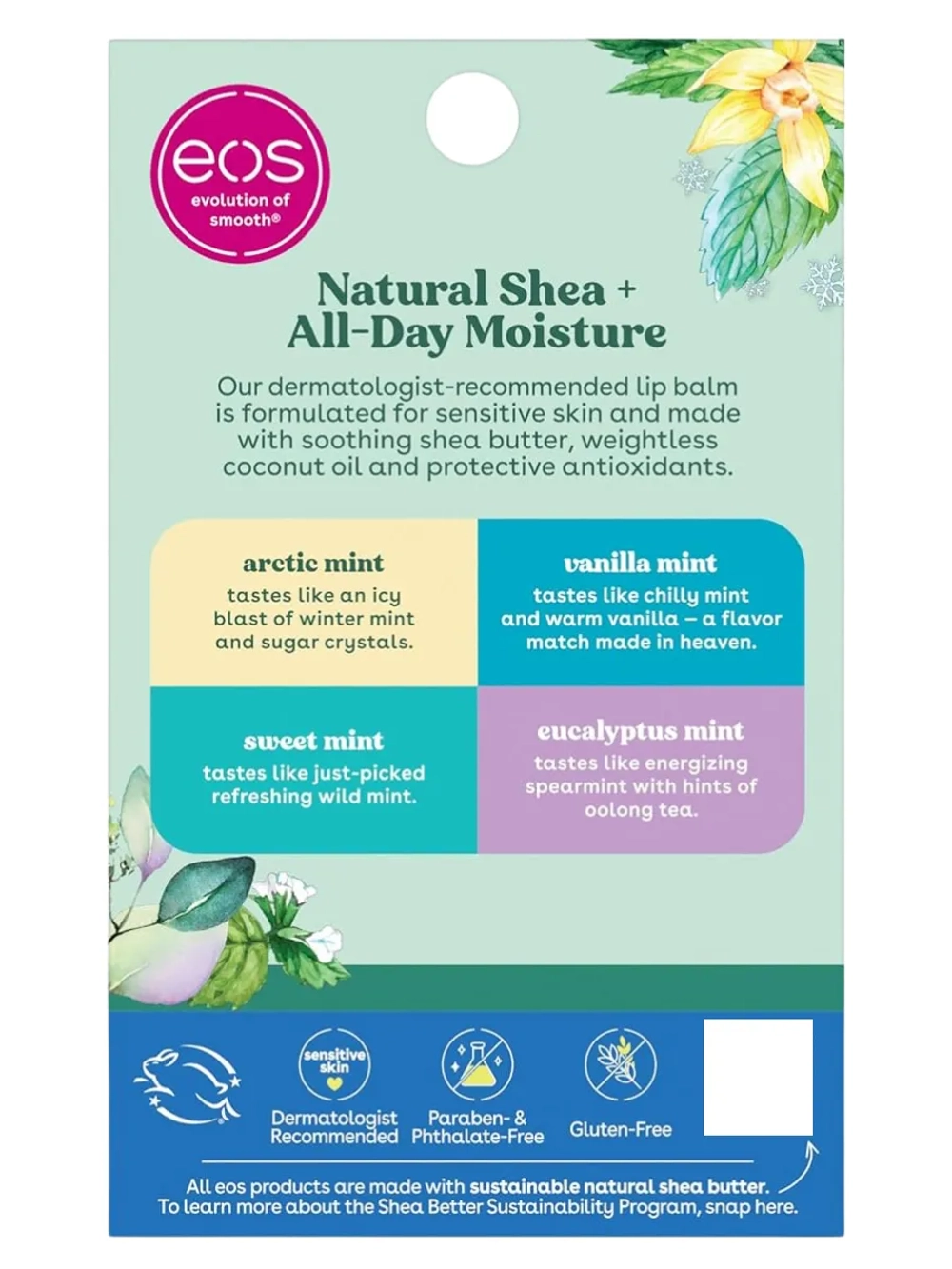 Бальзам для губ 19 ваниль, мята, эвкалипт