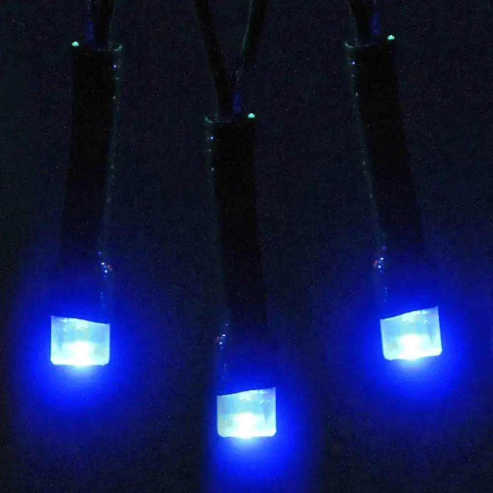 Гирлянда для дома 1,5м 12 ламп LED зелёный пров.,8 реж, IP-20, Синий