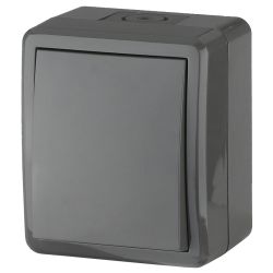 11-1403-03 ЭРА Переключатель IP54, 10АХ-250В, ОУ, Эра Эксперт, серый | Эра Эксперт