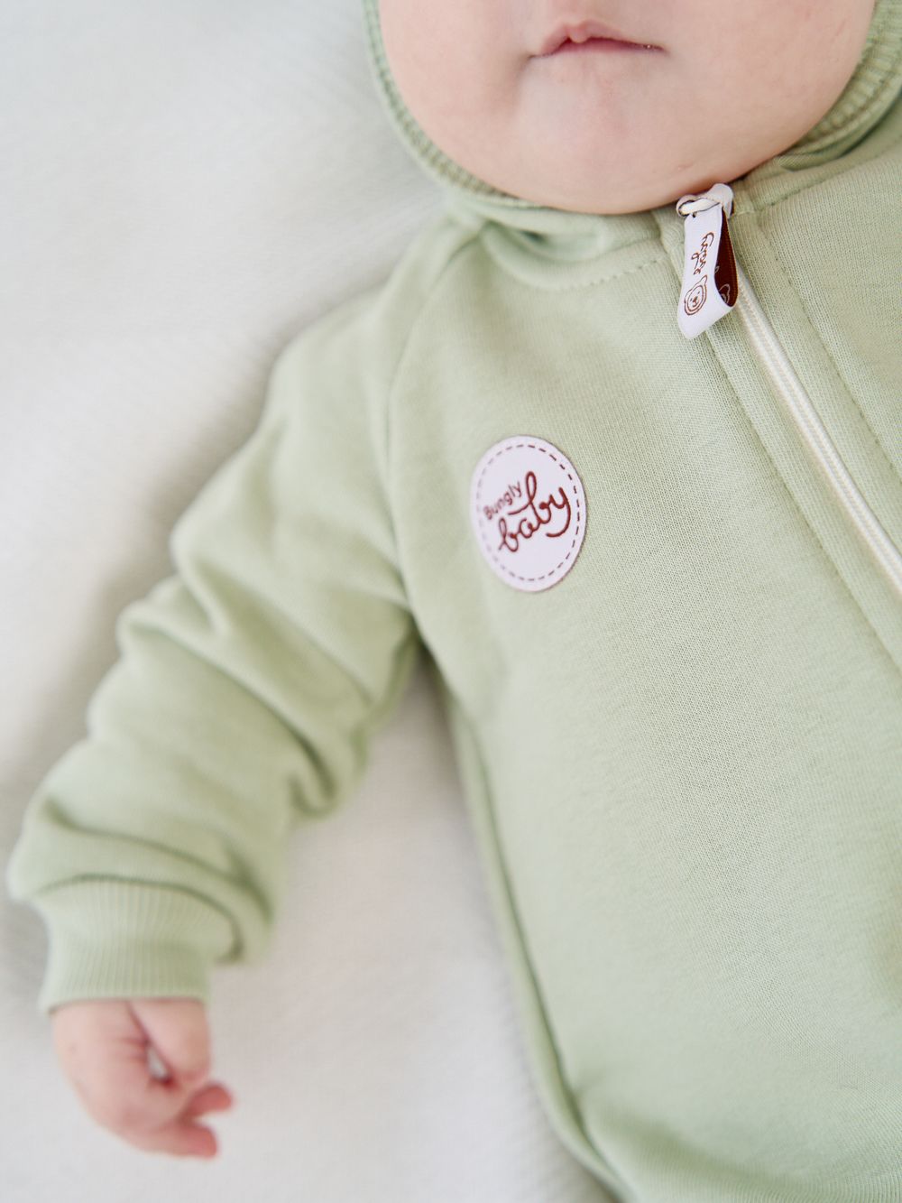 Комбинезон с закрытой ножкой "Шалфей" утепленный 0+