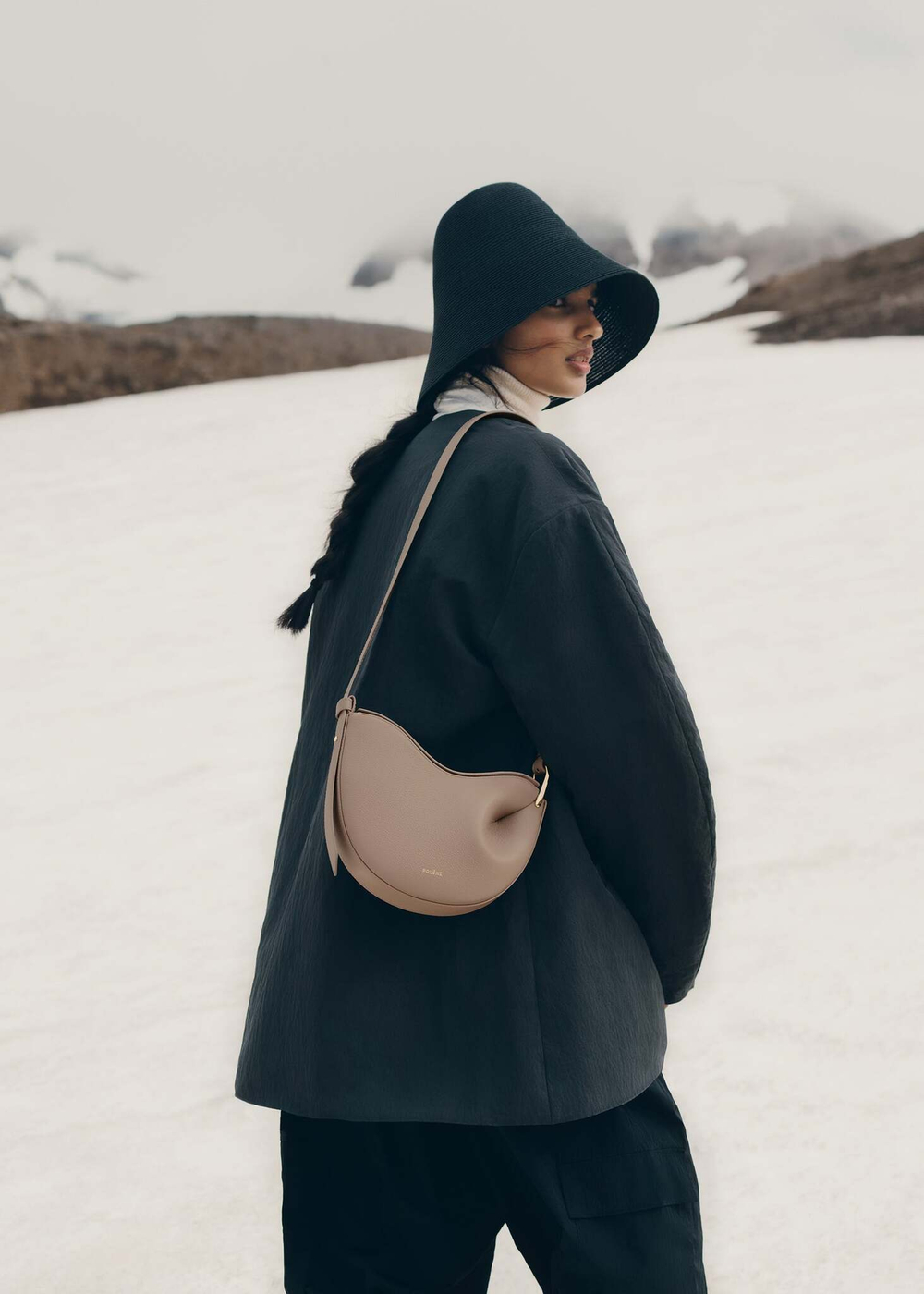 Сумка Polene Tonca EDITION TAUPE GRAINÉ