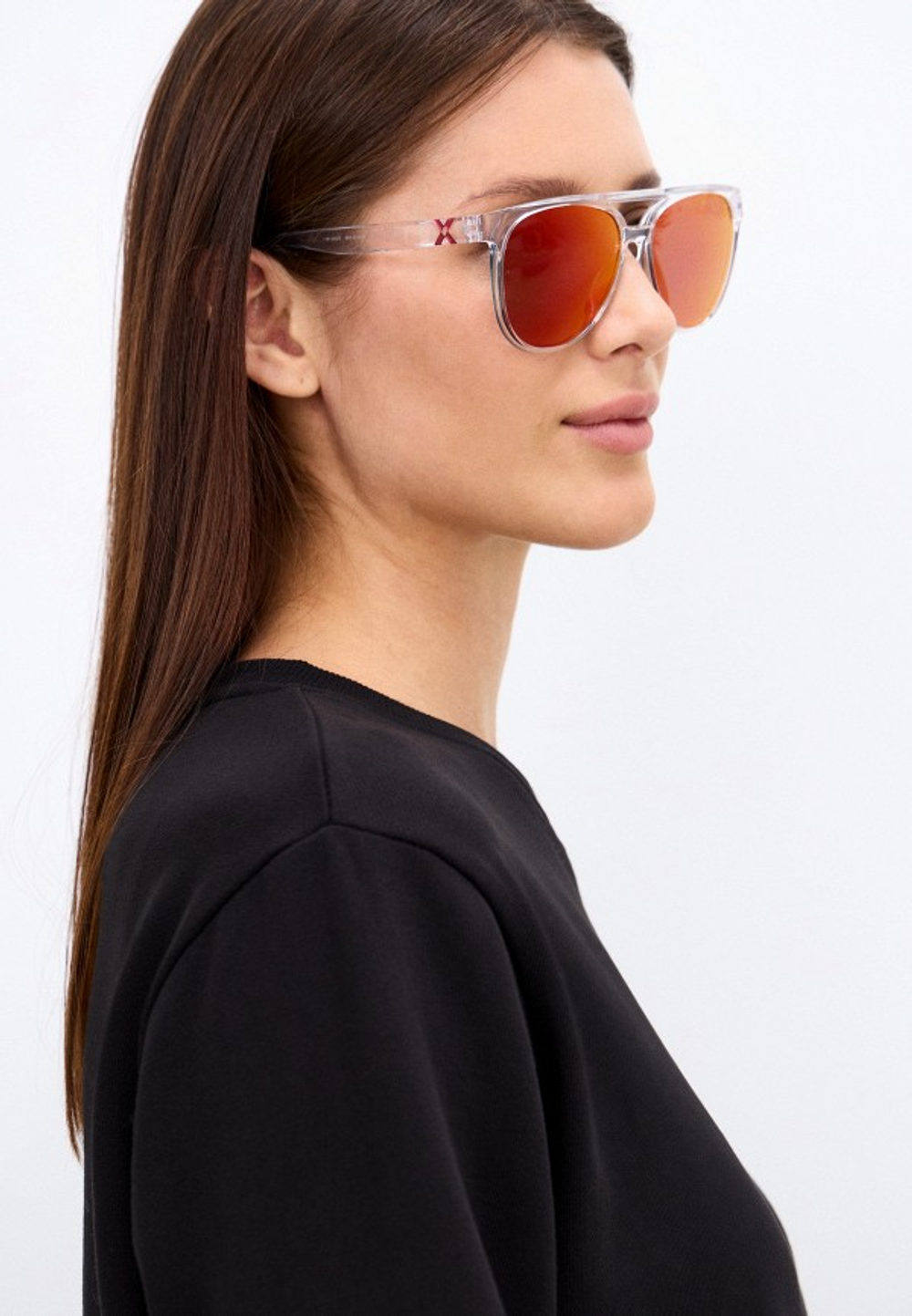 Спортивные очки HILX Valkyrie Shiny Crystal / Red Mirror Polarized Lens