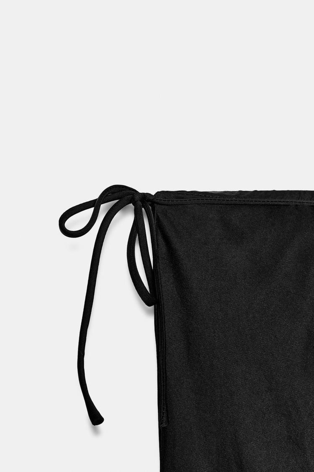 ZARA АТЛАСНЫЕ БРЮКИ С ВЫШИВКОЙ — ZW COLLECTION, ЧЕРНЫЙ