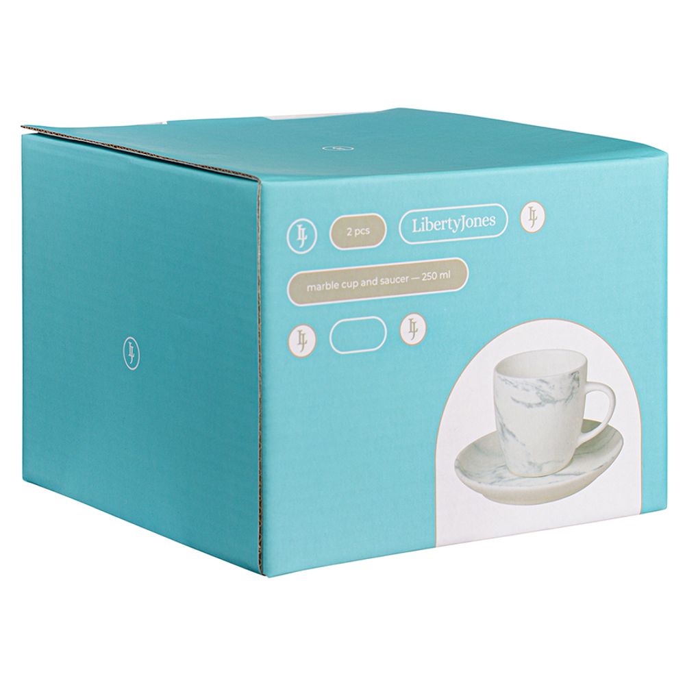 Набор чайных пар Marble, 250 мл, 2 шт.