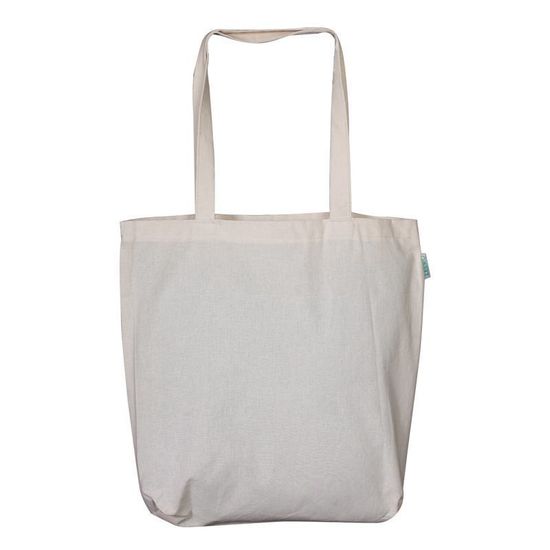 Шоппер без рисунка светлый с дном, 35х38 см (уценка)