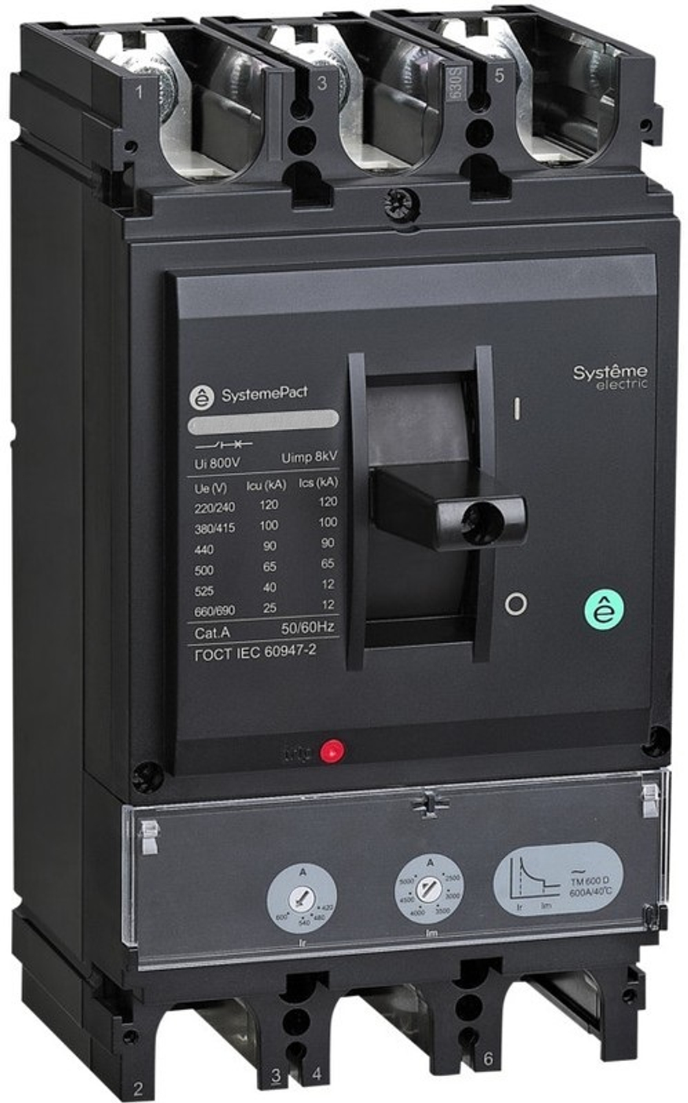 Автоматический выключатель в литом корпусе  Systeme Electric SPC400F400L3DF