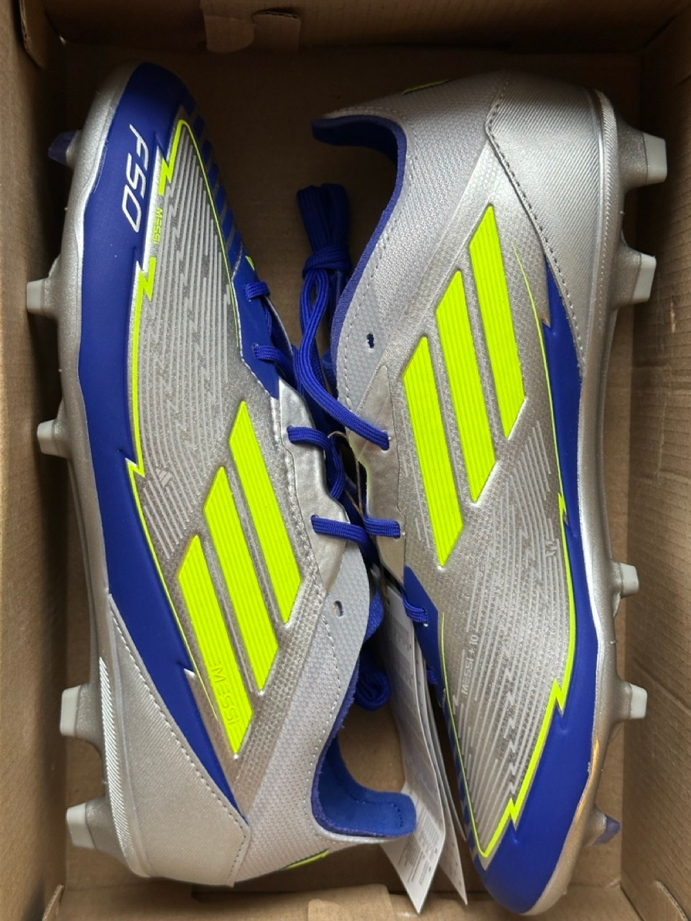 Бутсы adidas F50 Elite Messi FG Junior - серебряный