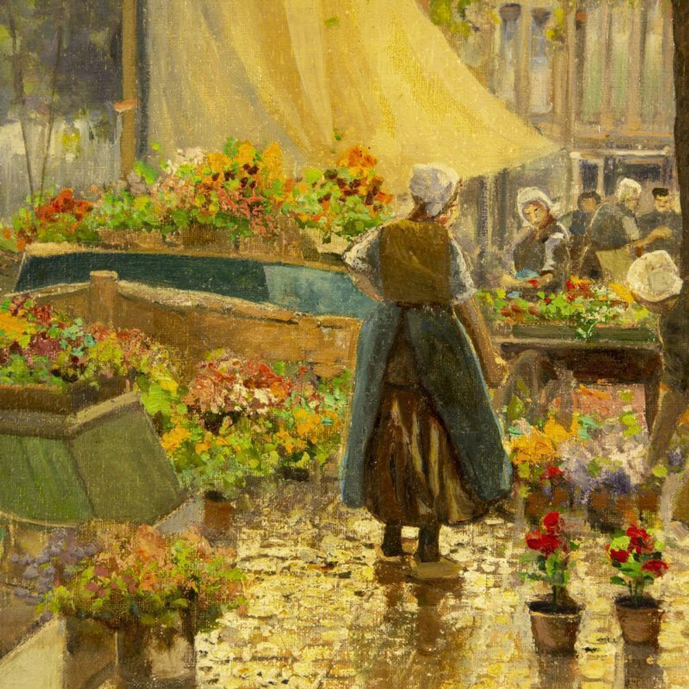 Картина «Рынок цветов в Амстердаме (Blumenmarkt)»