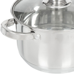 Набор посуды нерж, 5 пр, кастрюли 1.9,3.9 л, ковш 1.9 л, индукц, Daniks, Стандарт PR, SD-5-2