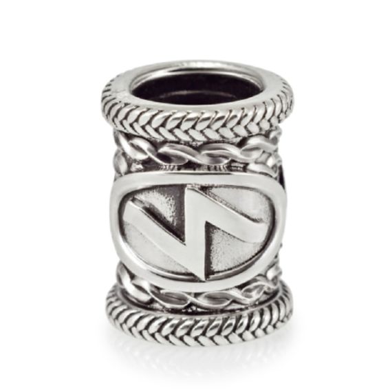 Шарм «Руна Соулу» из серебра, вид спереди