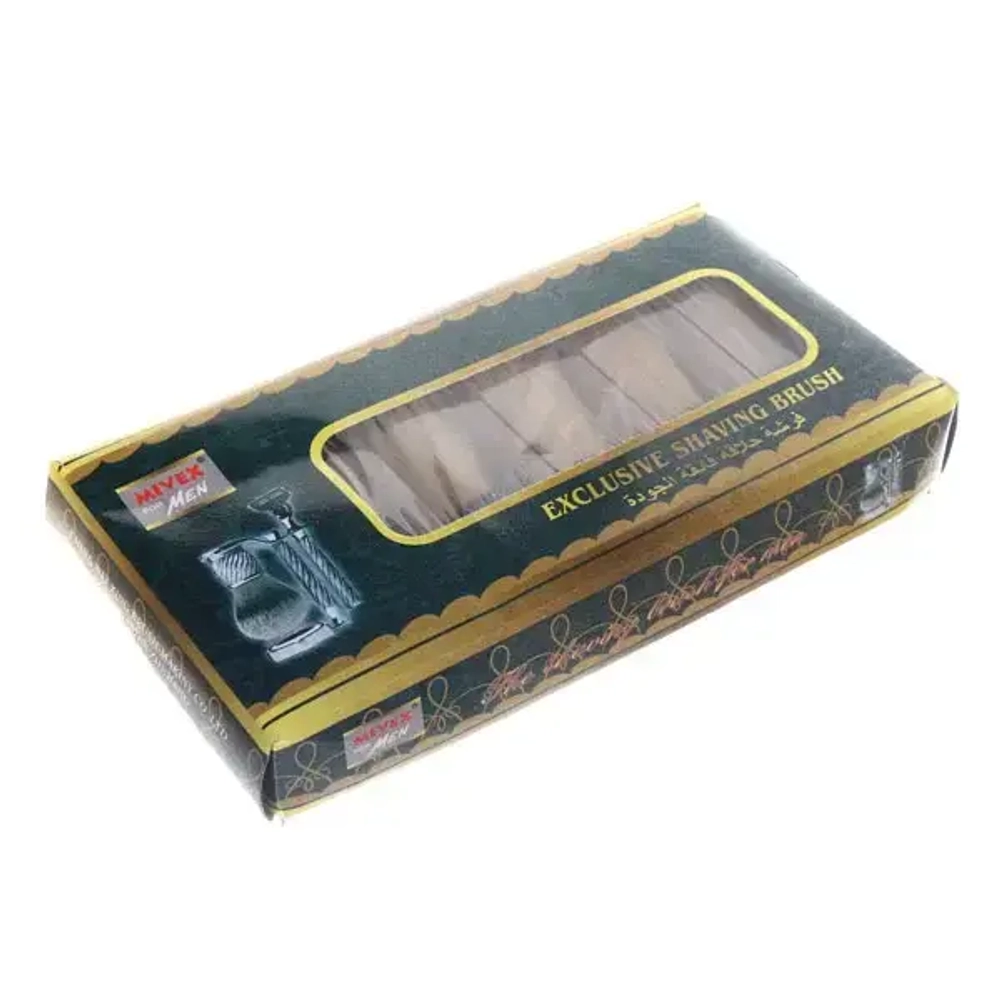 Помазок для бритья в пластиковой коробке «Томас», цвет ручки светлое дерево, 9см