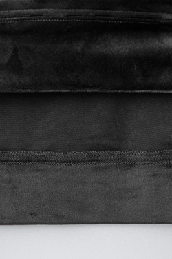 ZARA КОМПЛЕКТ ИЗ ХУДИ И БРЮК WIDE LEG ИЗ ВЕЛЮРА, АНТРАЦИТОВО-СЕРЫЙ