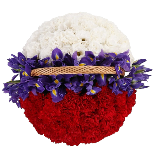 Корзина на возложение «триколор - 3»