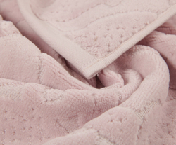 Элитные полотенца махровые Барокко розовая пудра от Luxberry Португалия
