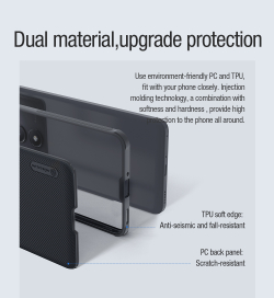 Чехол усиленный от Nillkin c встроенным круглым магнитом для Xiaomi Poco F6 Pro, серия Super Frosted Shield Pro Magnetic Case
