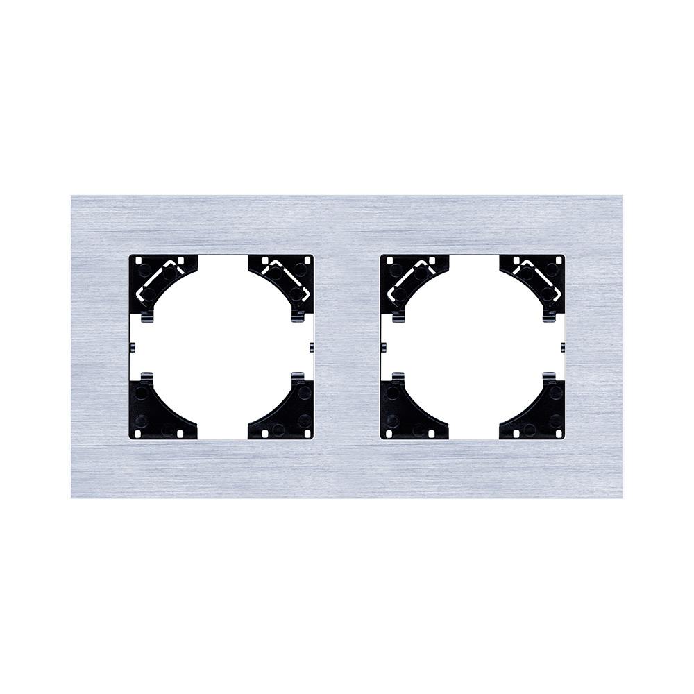 Рамка 2-постовая, серебро Kollinger Reflex AL RA2SR