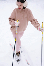 Флисовый свитшот с воротником-стойкой