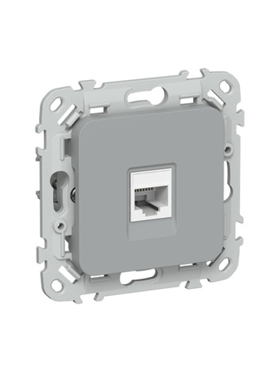 Розетка компьютерная СП FLITE РК6-1-0-ФлС RJ45 кат.6 UTP механизм сер. IEK FI-K12-2-K03