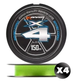 Плетенка YGK X-Braid Braid Cord X4, Chartreuse (150м)