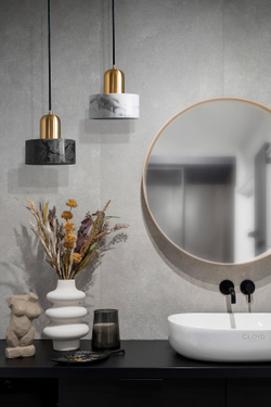 Подвесной светильник Cloyd ANTUAN P1 / Ø15 см - черн.мрамор (арт.10795)