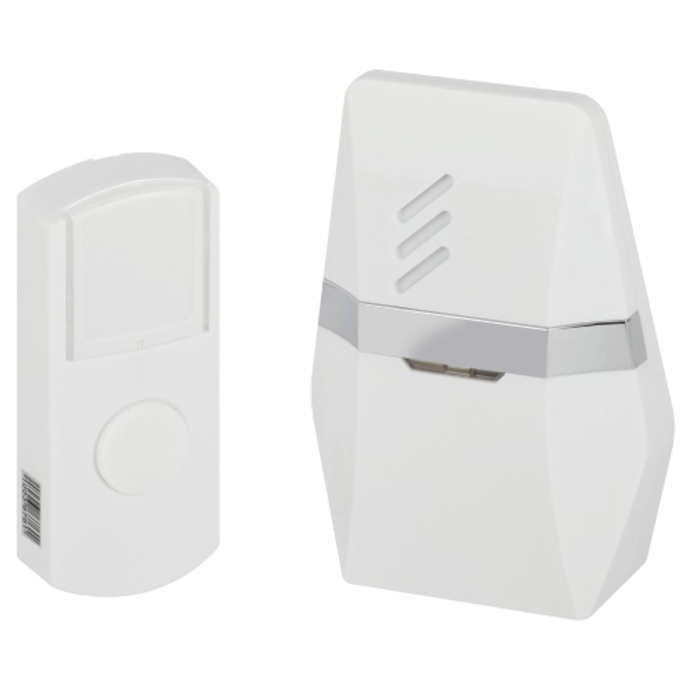 Звонок дверной ЭРА C81 беспроводной белый с серебристым 25 мелодий