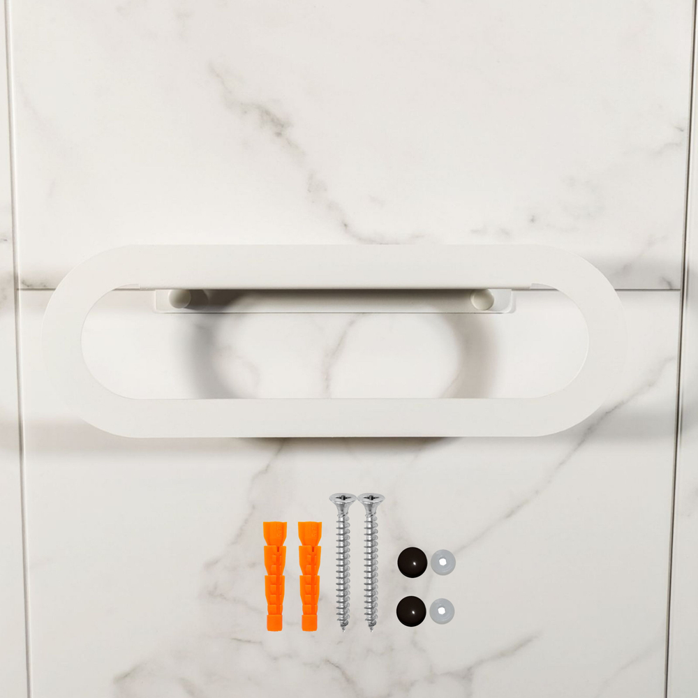 Держатель для полотенец MetaDec Oval 30см белый