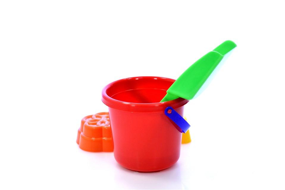 Набор для песка 4 предм. ведерко 0,5л.+ 2 форм. цветочек и звездочка+совочек