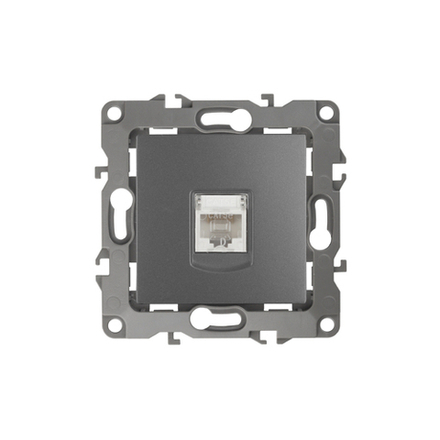Розетка ЭРА Серия 12 12-3107-12 информационная RJ45 IP20 графит