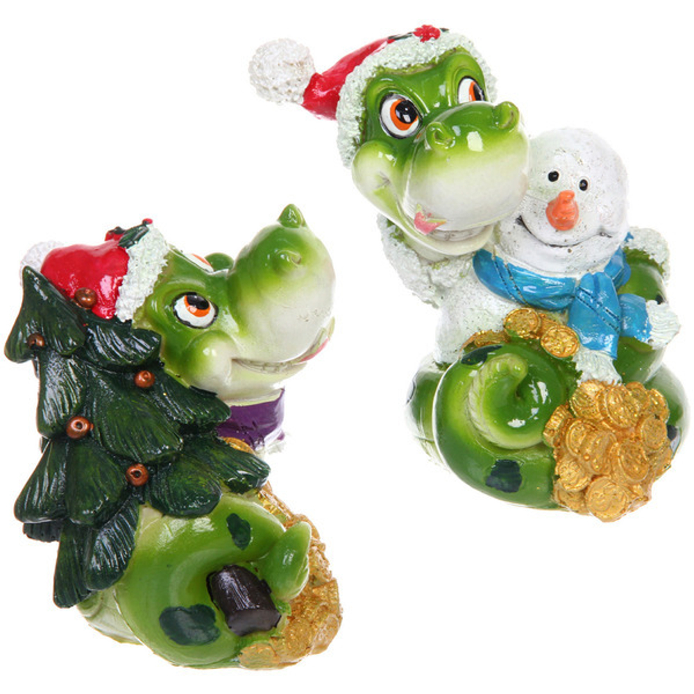 Фигурка новогодняя «Змейка - Зимняя пора» 9*8*11,5 см, микс